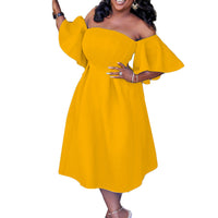 Women's Plus-Size European And American Style Dress