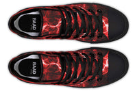 Men And Women Color Gradient Print High-top Canvas Shoes