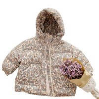Children's Down Jacket Korean Floral Girl Cute Fashionable Baby Cold Protective Clothing Warm Coat