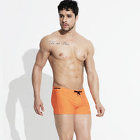 Men's Flat Angle Large Medium Waist Solid Color Beach Trunks