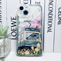 Japanese Anime Snow Mountain Transparent Phone Case