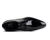 Leather Lace-up Glossy Wedding Shoes  Leather Pointed-toe