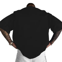 New Men's Round Neck Loose Casual Letter Short Sleeve