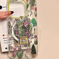 Retro Oil Painting Jungle Bird With Magnetic Suction Phone Case