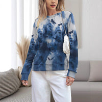 Women's 3D Printed Round Neck Pullover Leisure Loose Sweater