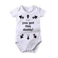 Cotton Letter Arrow Print Baby Siamese Triangle Romper