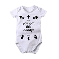 Cotton Letter Arrow Print Baby Siamese Triangle Romper