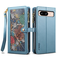 Women's Multi-card Zipper Painted Leather Case