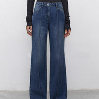 Jeans Women's Three-dimensional Stitching Straight