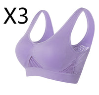 Breathable Bra Large Size No Steel Ring Hollowed Out Mesh