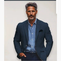 Men's Jacket Commute Leisure Printed Double Button Suit Jacket