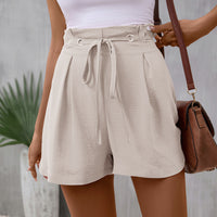 Summer New High-Waist Lace-Up Casual Shorts