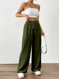 Bestseller Loose-fitting Pocketed Elastic-waist Wide-leg Pants