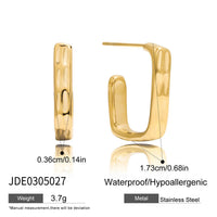 Jieding European And American Stainless Steel C-shaped Ear Studs Light Luxury High Sense