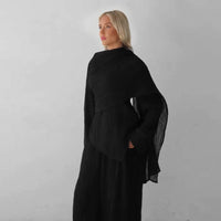 Solid-color Top And Pants Two-piece Set For Women