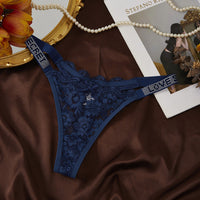 Lace Sexy Panties For Women Fashionably Embellished With Hot-fix Crystals