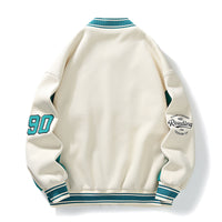 Men's Fashion Retro Alphabet Embroidered Baseball Uniform Coat