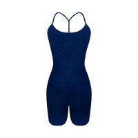 V Waist Pleated Yoga Jumpsuit Women