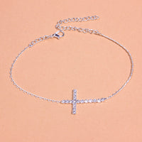 Retro Cross Anklet Simple Creative Single Layer Trend Footwear