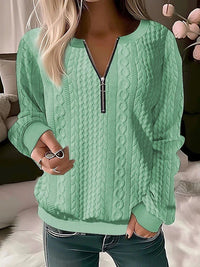 European And American Zipper Sweater Women's Coat Cardigan