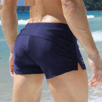 Low Waist Front Pocket Plus Size Hot Spring Swimming Men's Boxers