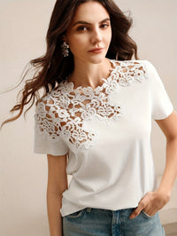 Best-selling Hollow-out Pattern Short-sleeve T-shirt