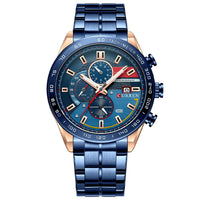Mens Waterproof Multi-Function Watch With Large Dial And Calendar