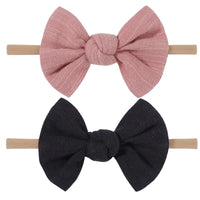 Soft Headbands Baby Girls Nylon Headband With Hair Bow Hairbands Hair Accessories For Newborn Infant Toddler Kids