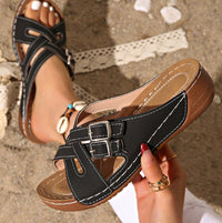 Plus Size Slippers Women's Peep Toe Platform Fashion
