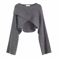 Autumn And Winter Design Sense Niche Cross Sweater