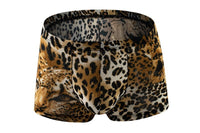 Men's Printed Leopard Snake Print Low Boxer Briefs