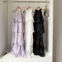 Sweet Halter-neck Cake Dress A Versatile Figure-flattering One-piece