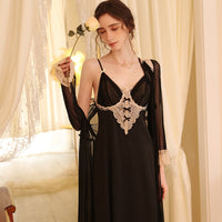 Women's Fashion Simple Nightgown Loungewear Set