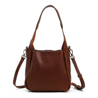 Solid Color Women's Portable Cross-body Bag First Layer Cowhide