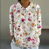 Women's Loose Casual Graffiti Printing Shirt