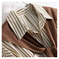 Casual Knitted Shawl Two-Piece Top Set Slimming Youthful Shirt
