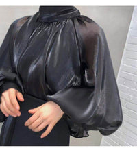 Chiffon Shirt Tie Sunscreen Western Style Small Shirt Top Women