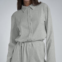 Womens Lace-Up Knitted Cardigan Jumpsuit