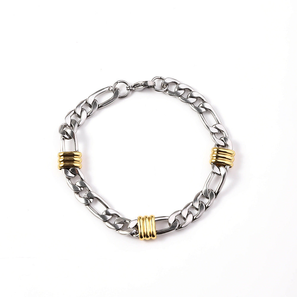 European And American Stainless Steel 31NK Chain Golden Balls Bracelet