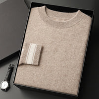 Leisure Sports Cashmere Men's Round Neck Sweater Suit