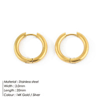 Fashionable Gold-Plated Stainless Steel Earrings