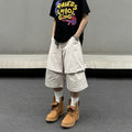 Solid Color Machete Straight Logging Cargo Shorts Men