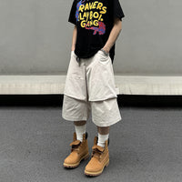 Solid Color Machete Straight Logging Cargo Shorts Men