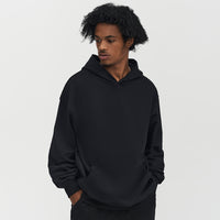 Solid Color Hooded Sweater Men's Pullover Thickened American Top