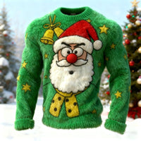 Christmas-themed Flannel Hoodie With Autumnwinter Prints