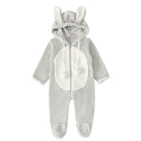 Long-sleeved Rabbit Hooded Padded Jumpsuit