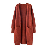 Mid-length Over-the-knee Early Autumn And Winter Idle Style Outerwear Sweater