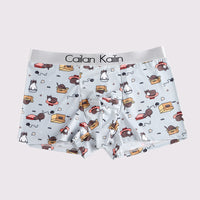 Men's Ice Silk Printed Loose And Cute Cartoon Underwear