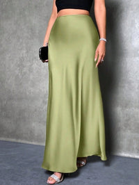 Satin Skirt For Spring And Summer