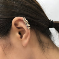 Dark Night 925 Sterling Silver Ring Non-Piercing Earring